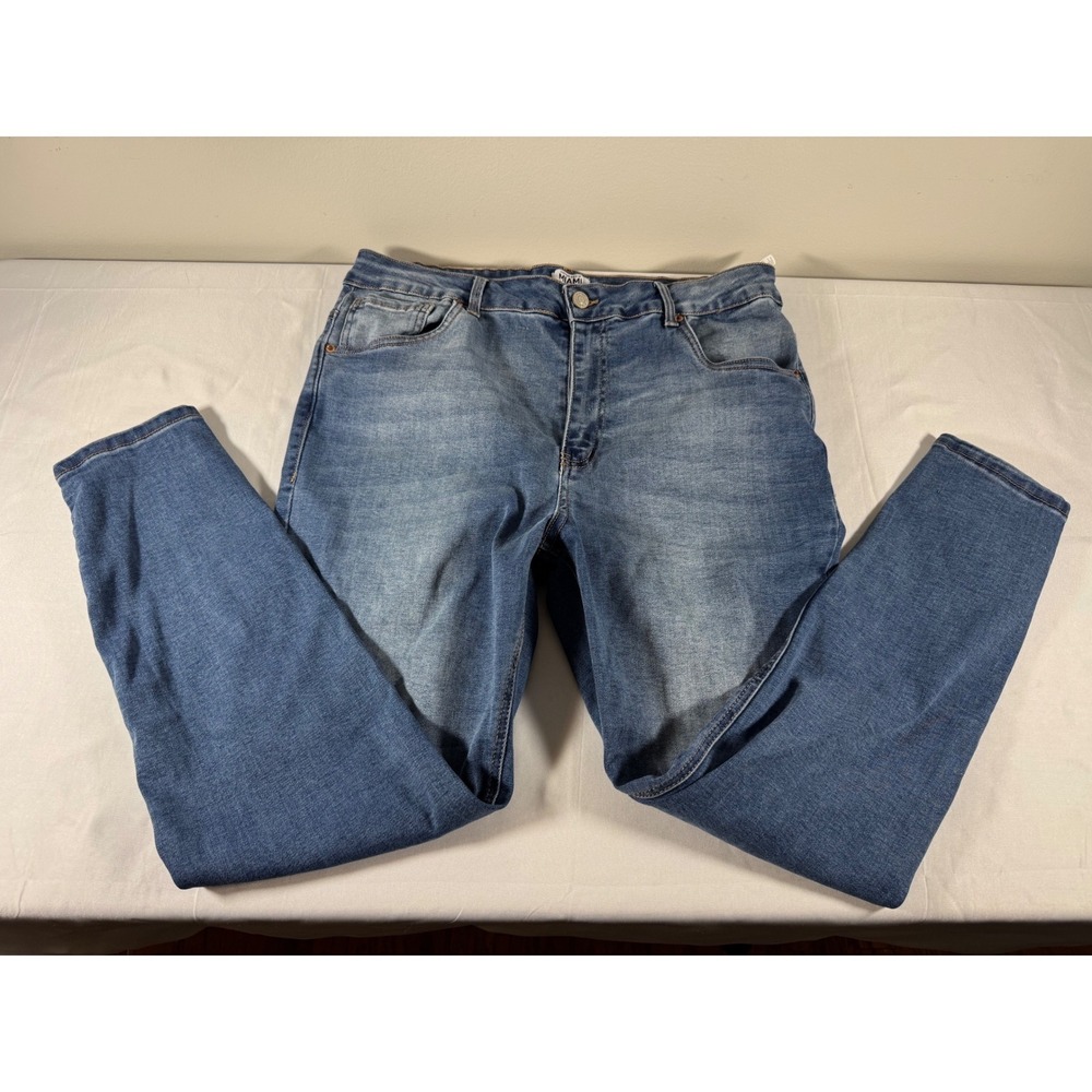 Refuge Denim Miami High Rise Stretch Skinny Jeans Medium Wash Size 13
